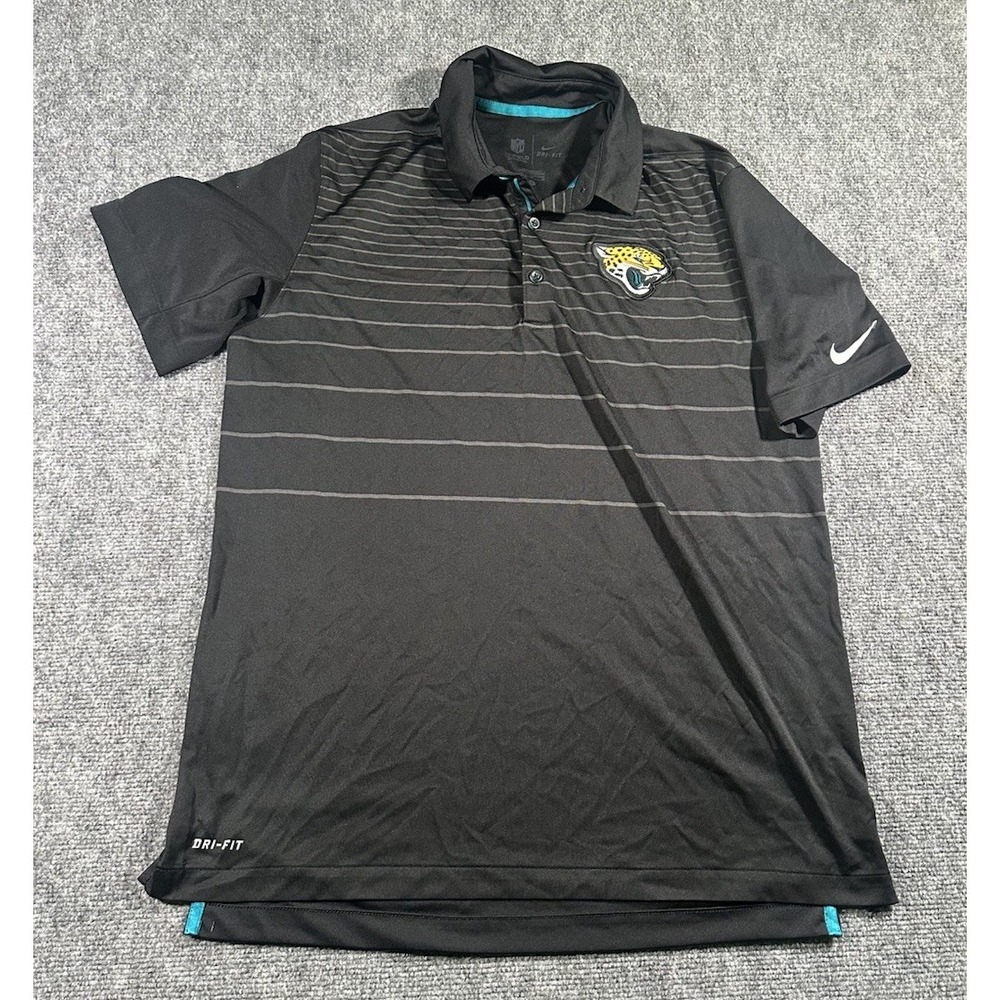 Nike Jacksonville Jaguars Mens Large Performance Polo Shirt On Field Dri Fit